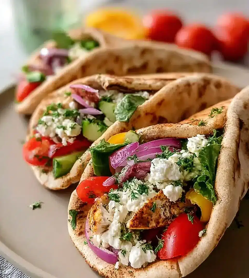 Tasty Greek Salad Pita Pockets