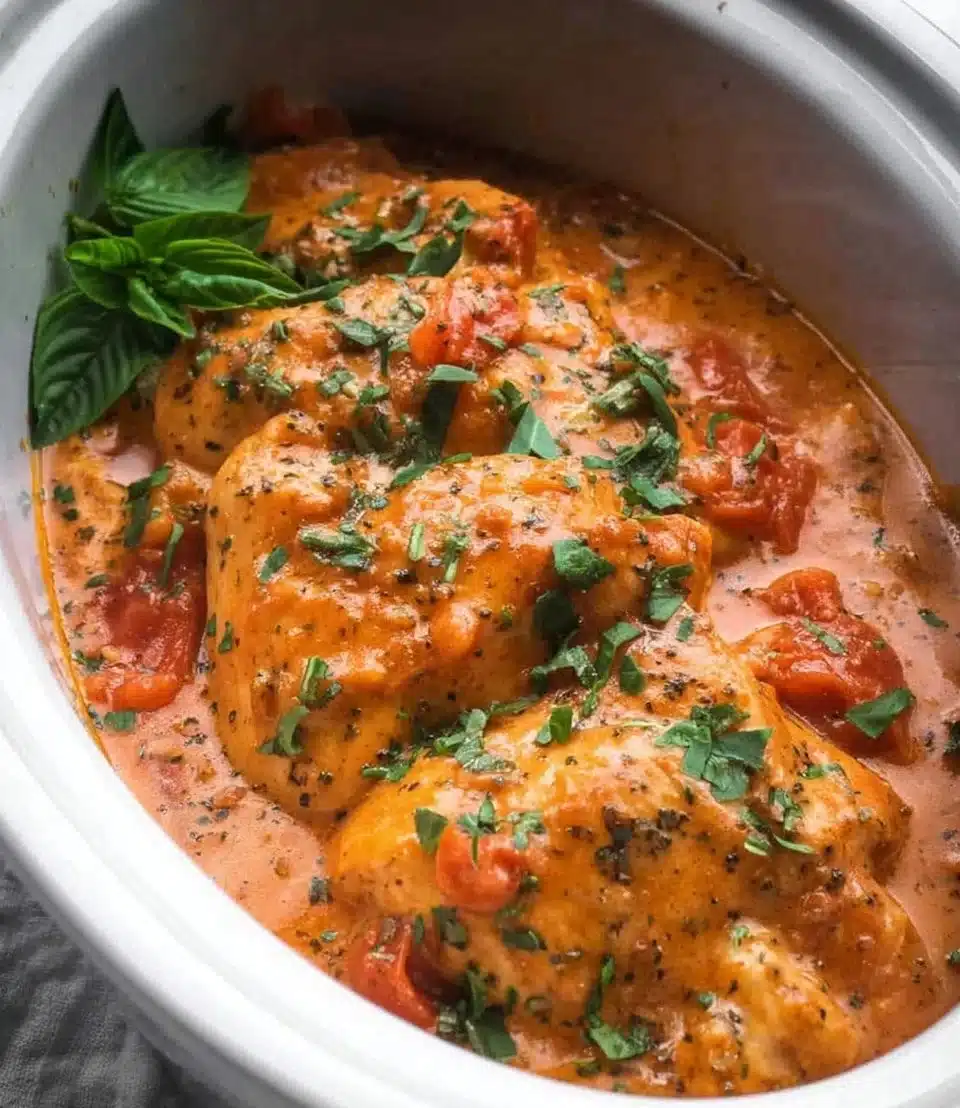 Delicious Tomato Basil Chicken with fresh herbs and vibrant tomatoes