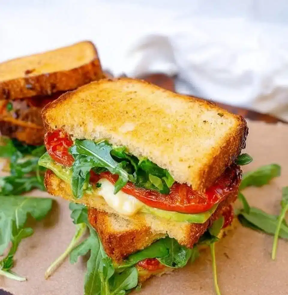 Tomato Sandwich with Vegan Lemon Garlic Aioli