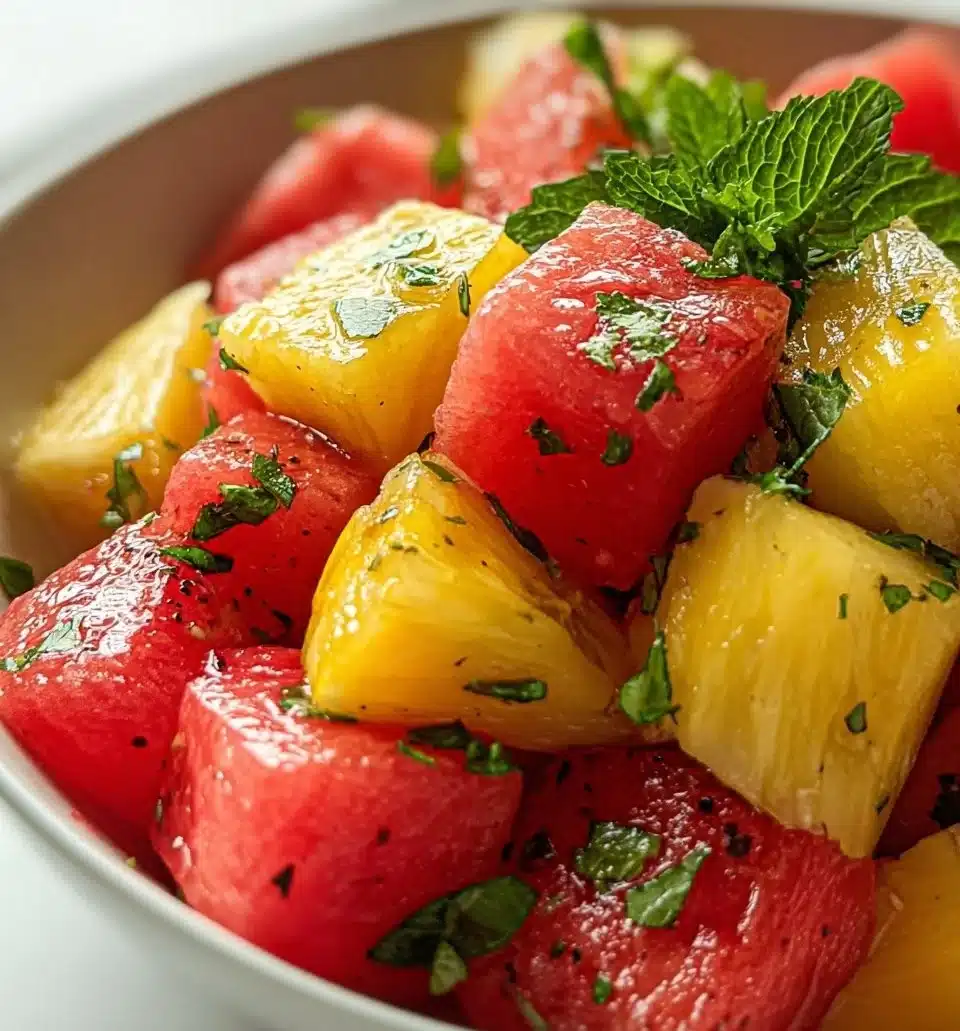 Watermelon And Pineapple Fruit Salad