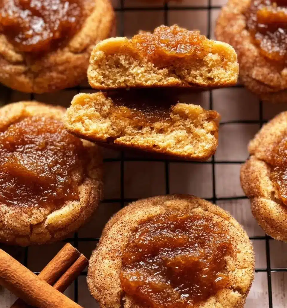 Apple Butter Snickerdoodle Cookies