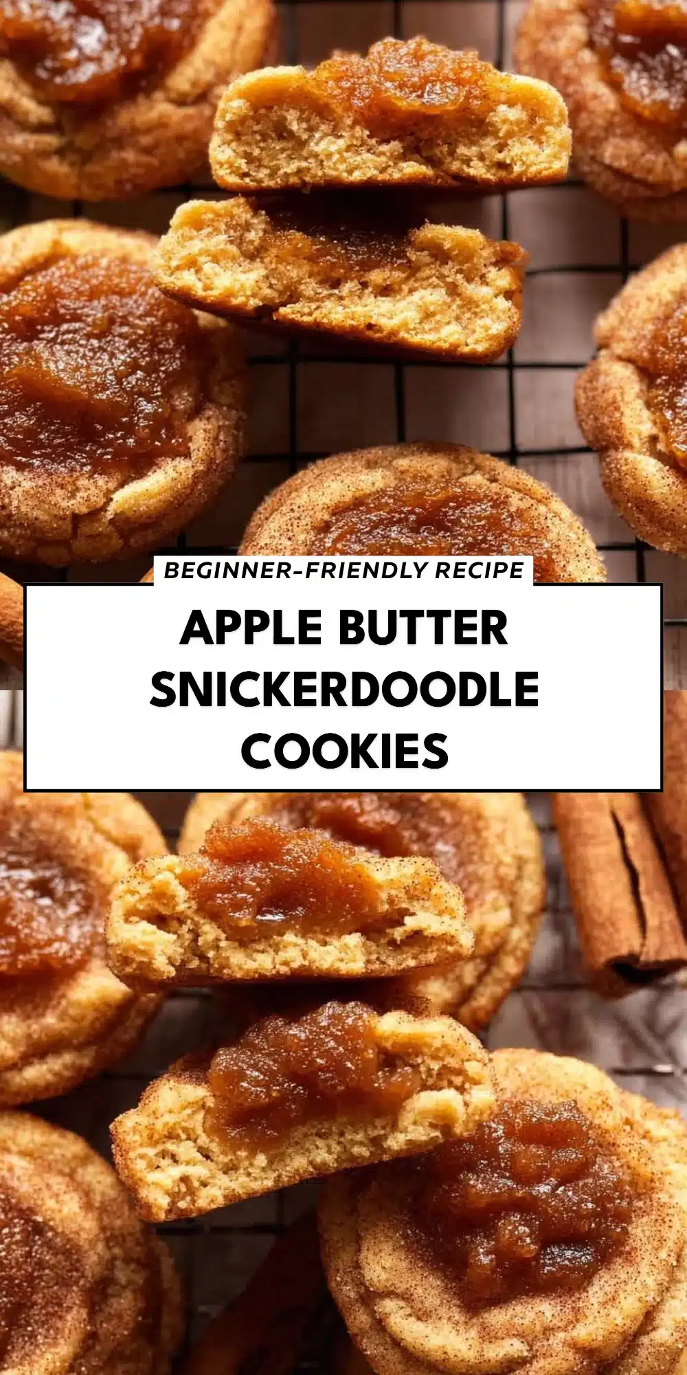 Apple Butter Snickerdoodle Cookies