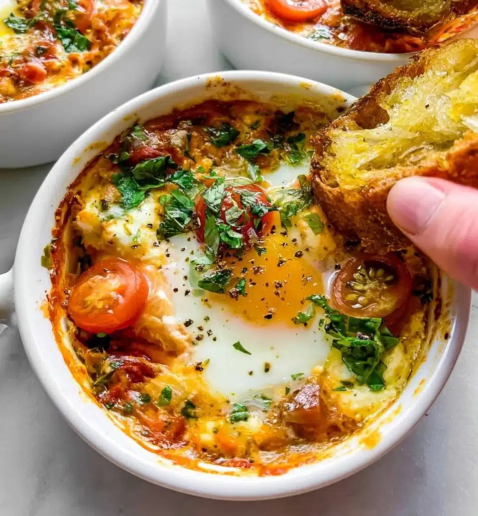 Baked Feta Eggs