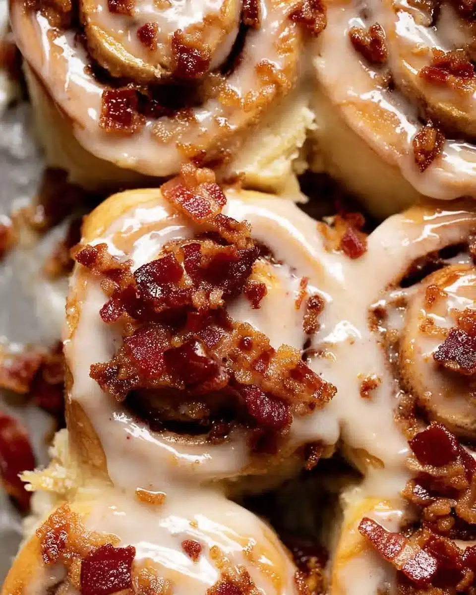 Bourbon Maple Bacon Cinnamon Rolls