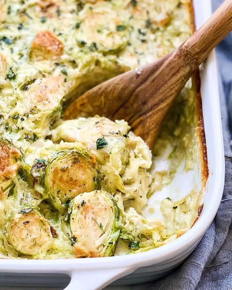 Brussels Sprouts Gratin With Gruyere