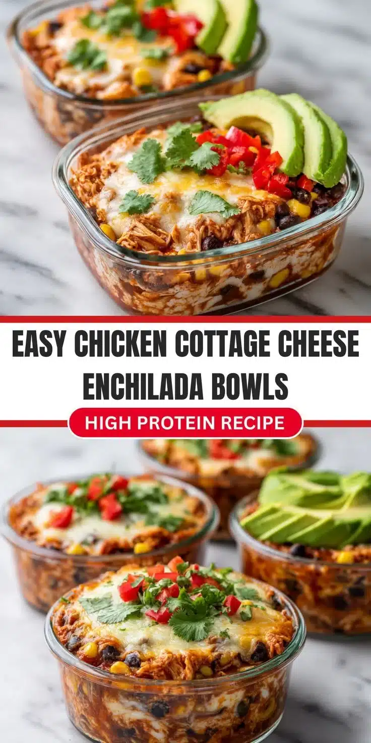 Chicken Cottage Cheese Enchilada Bowls