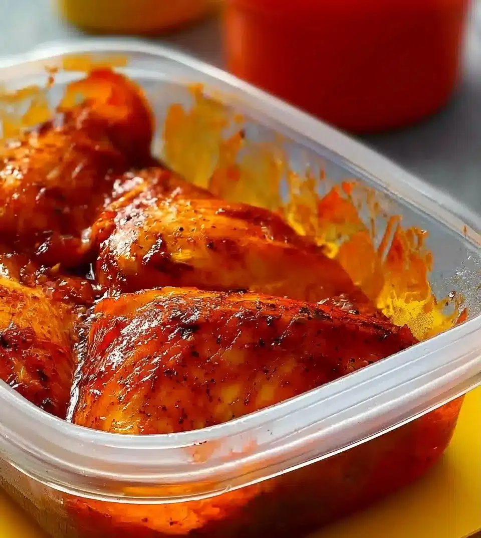 Delicious chicken marinated for flavorful grilling and cooking.