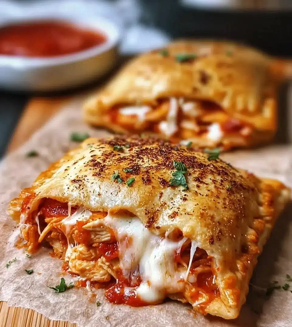 Delicious Chicken Pizza Hot Pockets ready to eat