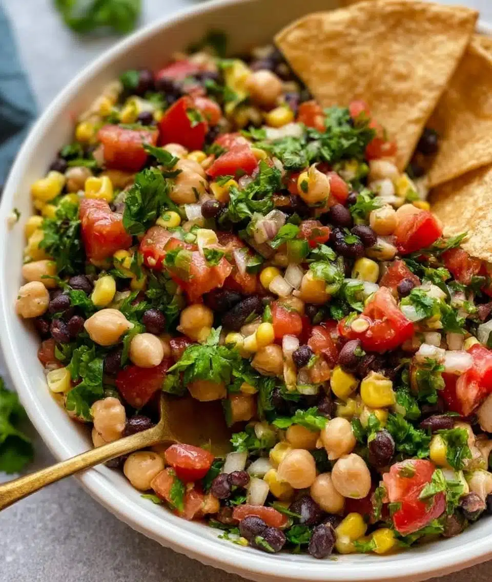 Chickpea Black Bean Salad