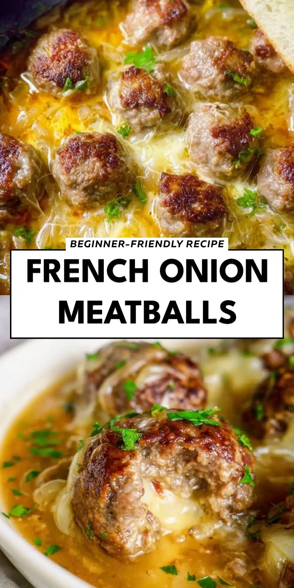 French Onion Meatballs