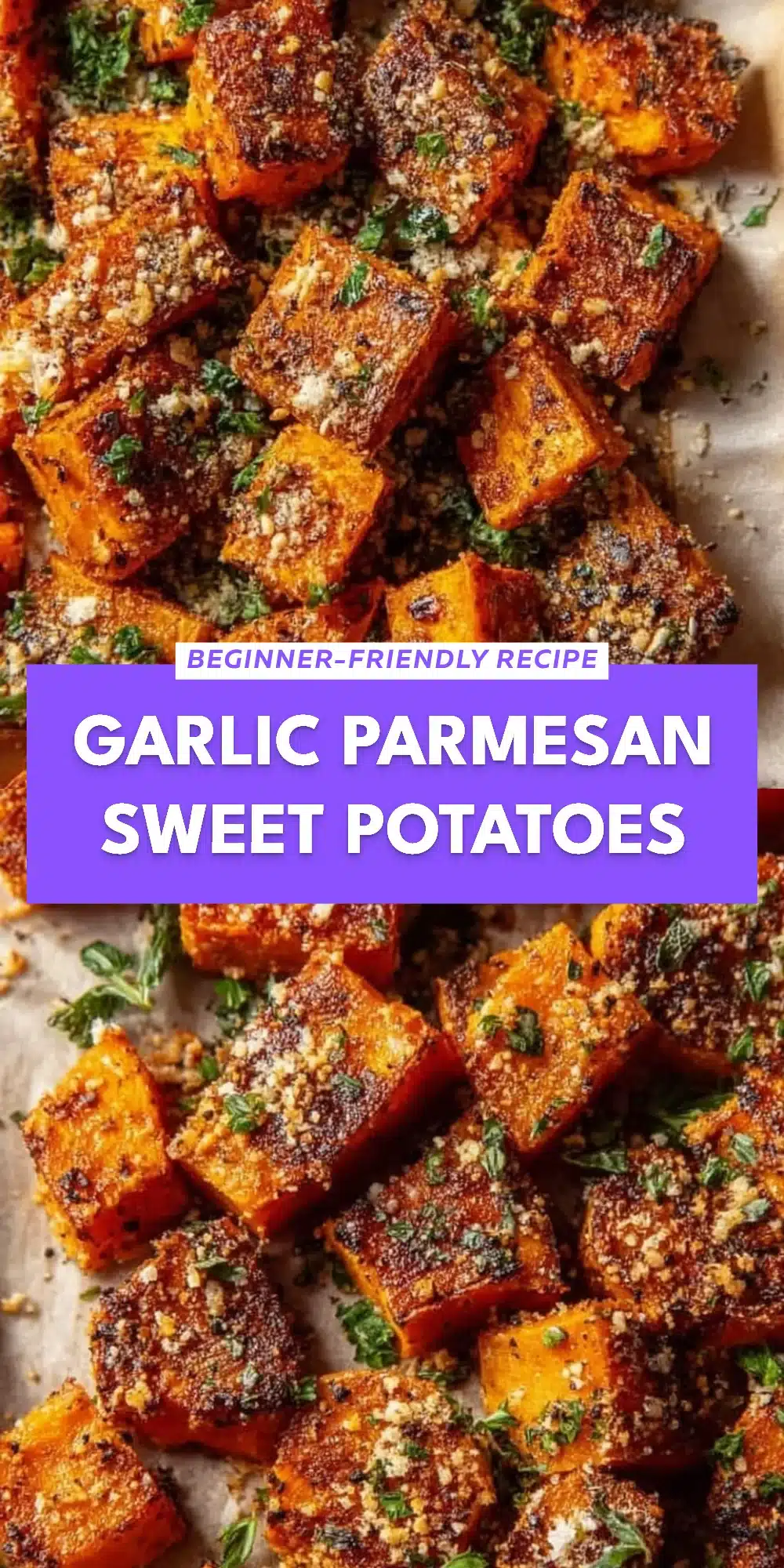 Garlic Parmesan Sweet Potatoes