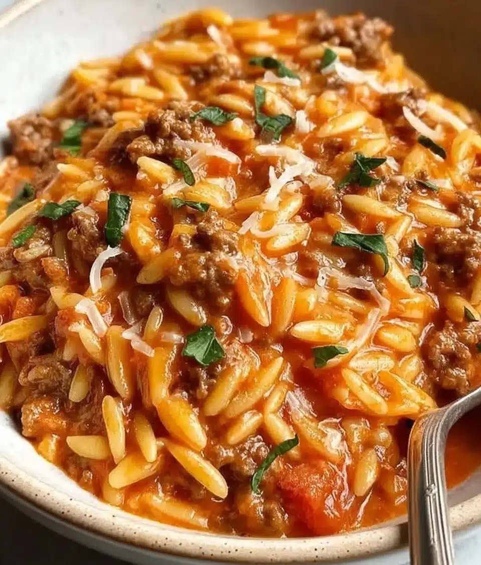 Ground Beef Orzo