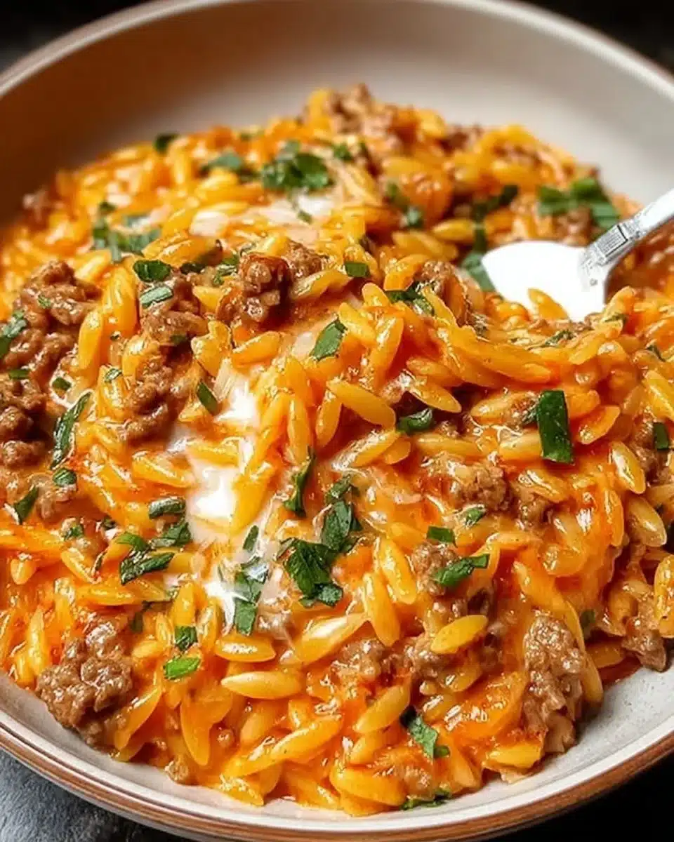 Ground Beef Orzo