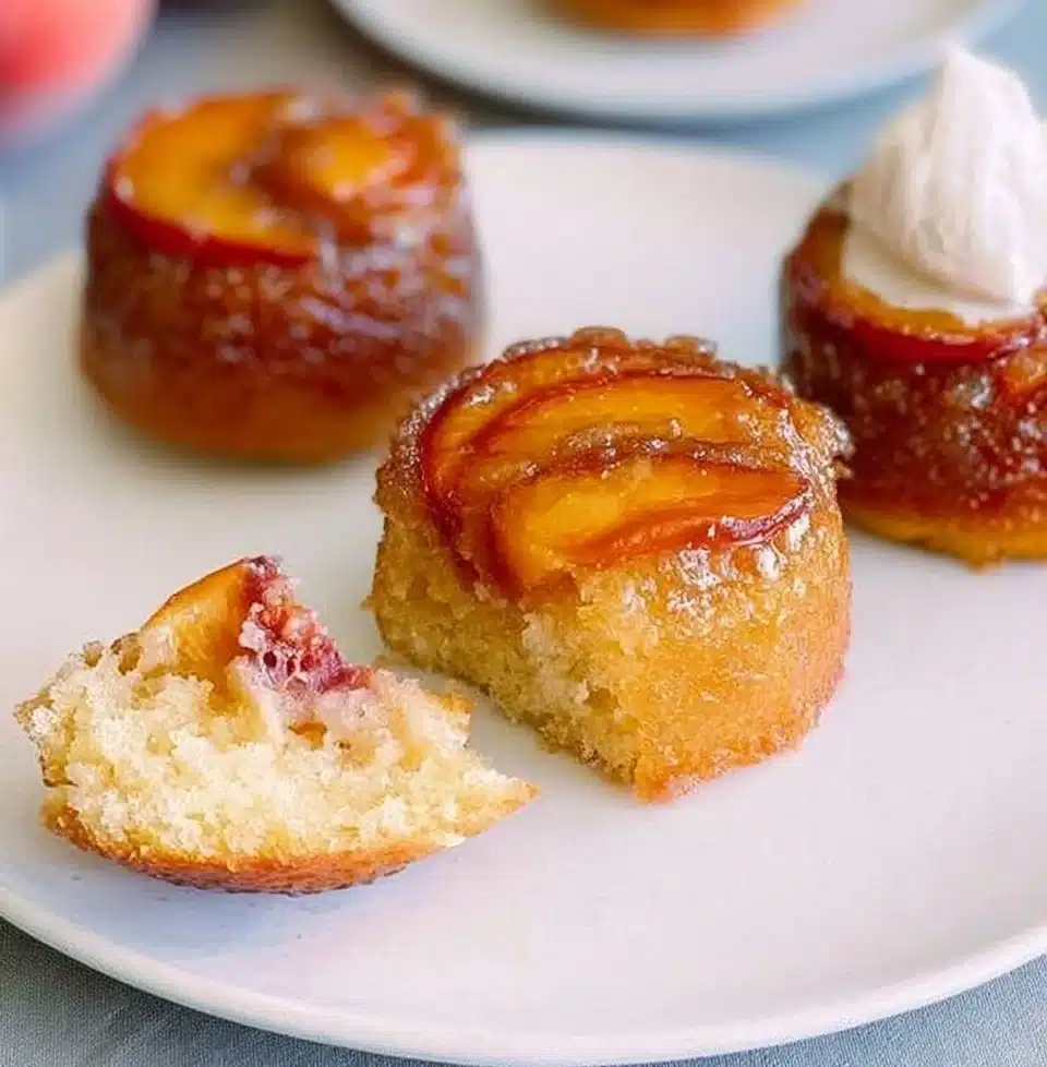 Peach Upside Down Mini Cakes