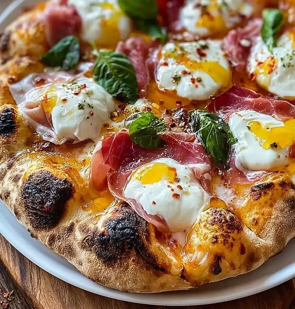 Prosciutto and Honey Burrata Pizza