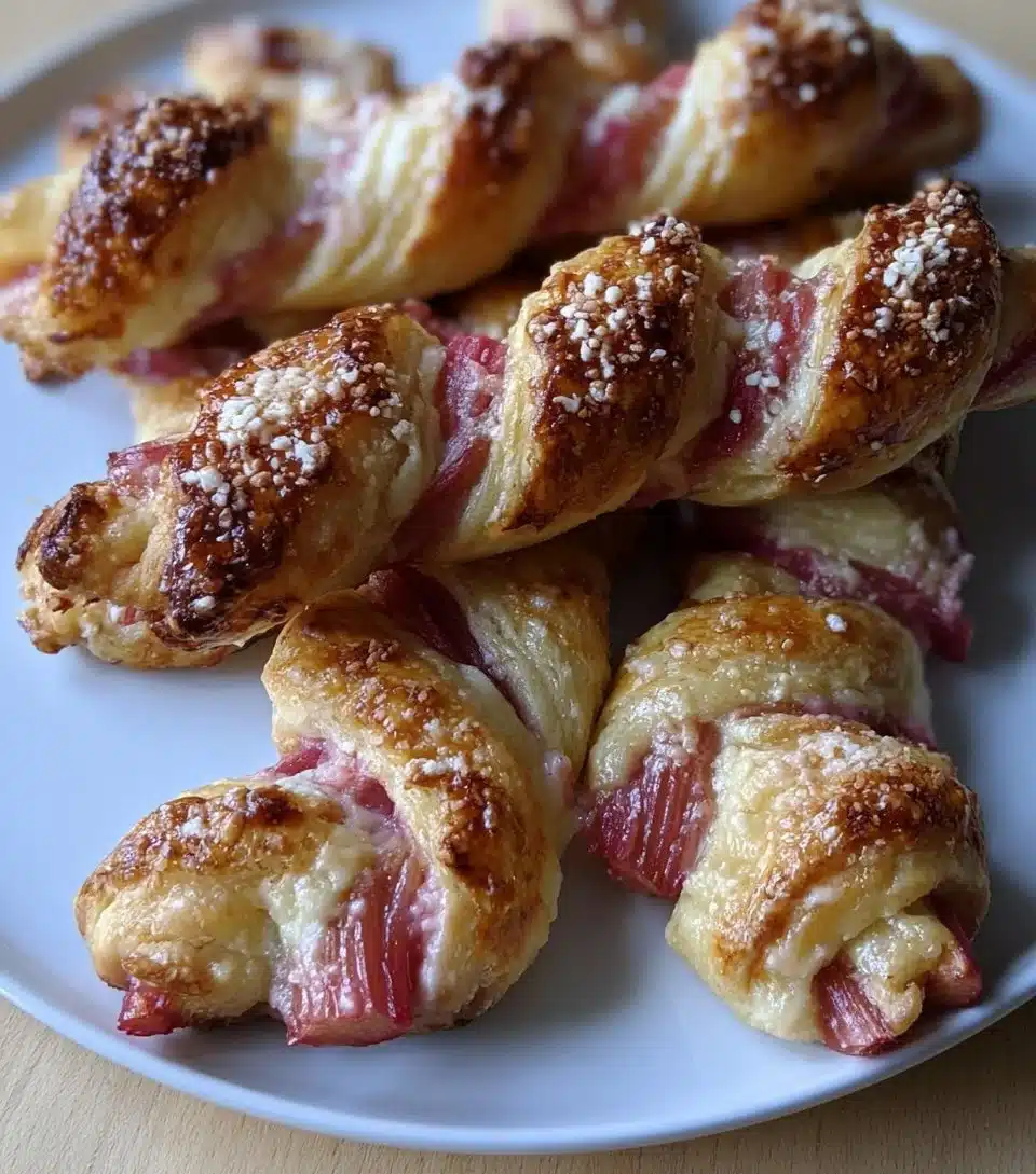 Rhubarb Cream Cheese Danish Twists