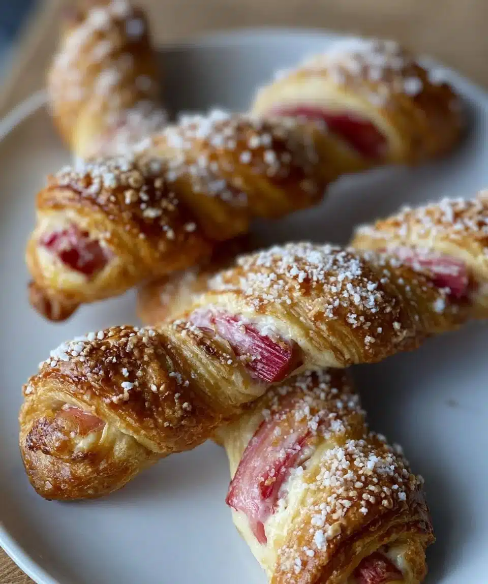 Rhubarb Cream Cheese Danish Twists
