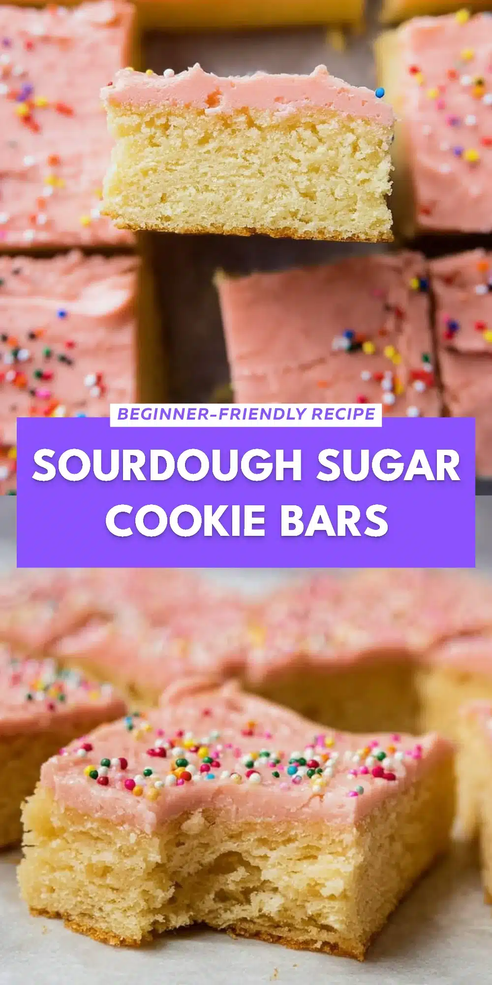 Sourdough Sugar Cookie Bars