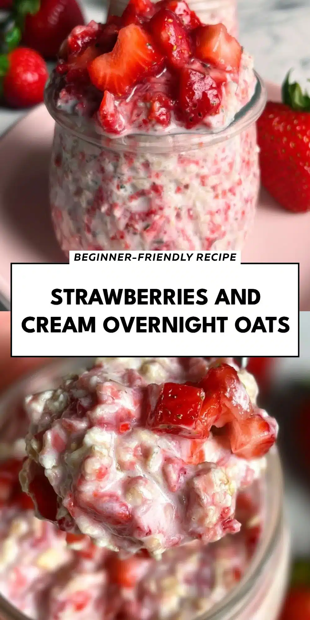 Strawberries and Cream Overnight Oats