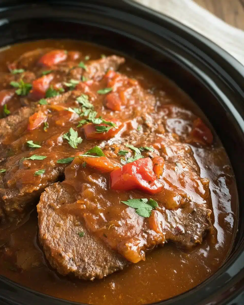 Delicious Swiss Steak served with sides