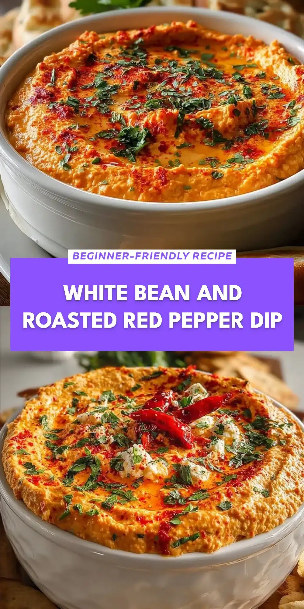 White Bean and Roasted Red Pepper Dip