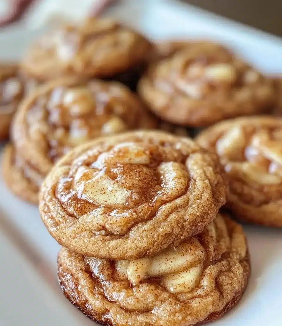 Freshly baked apple cider cookies with autumn spices