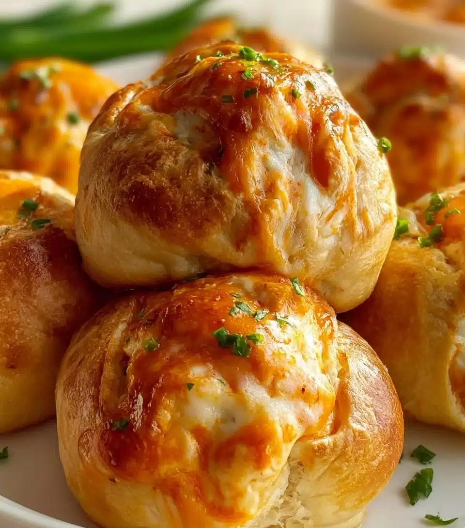 Delicious Buffalo Ranch Chicken Bombs ready to be served