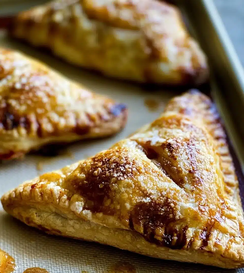 Butterscotch pear turnovers with flaky pastry and sweet filling