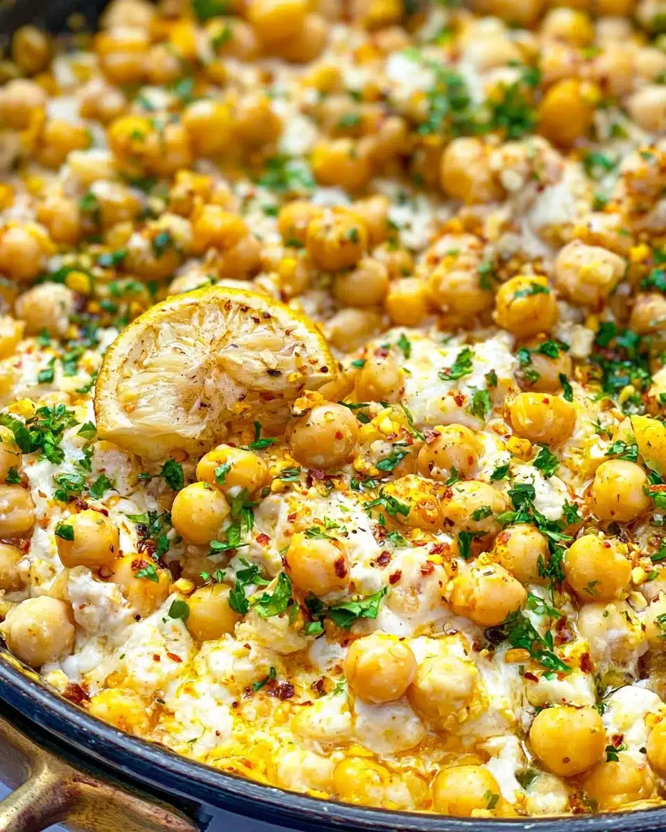Chickpea Lemon Skillet dish featuring vibrant colors and fresh ingredients.