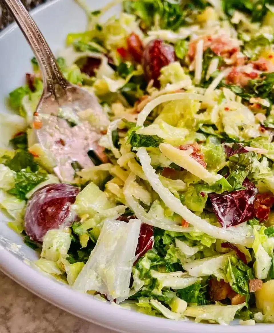 Fresh and colorful La Scala Salad served in a bowl with ingredients.