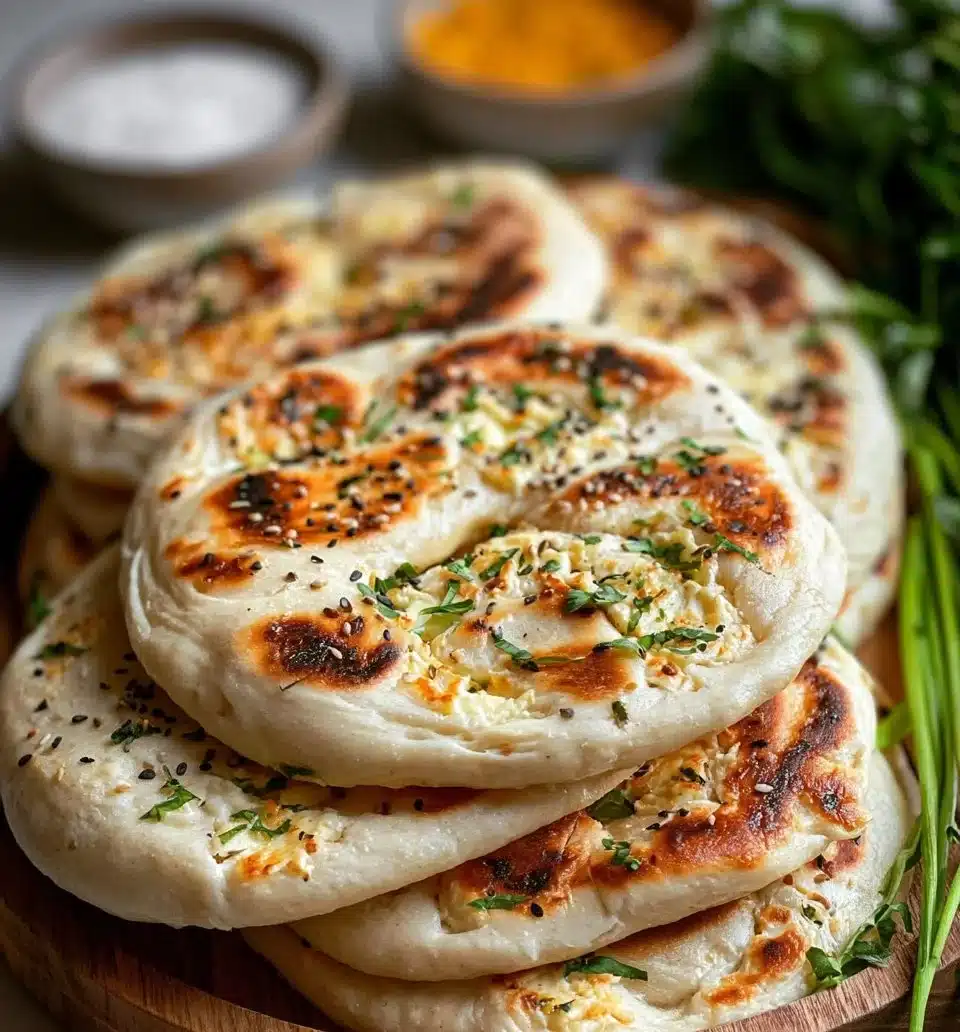 Freshly baked Cottage Cheese Bagels served on a wooden table