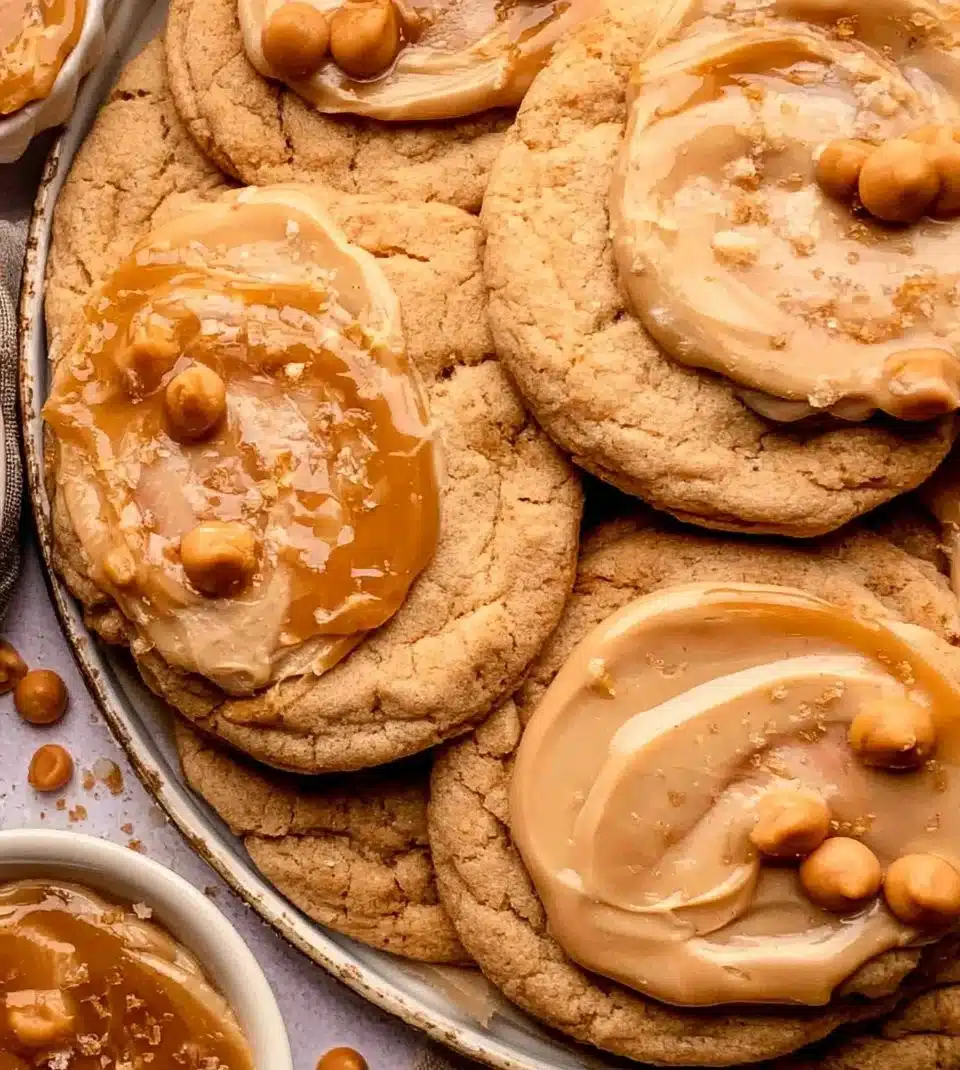 Delicious homemade Harry Potter Butterbeer Cookies with creamy butterscotch flavors.