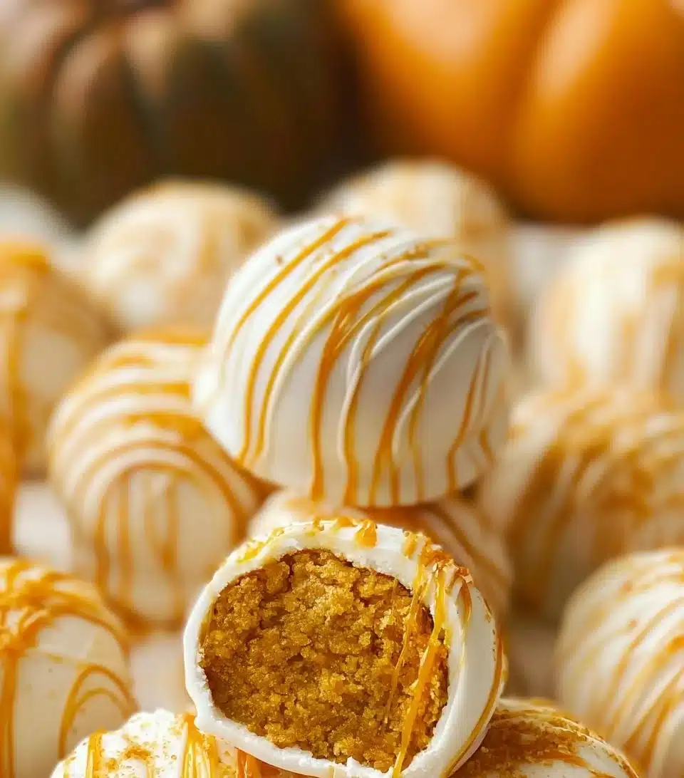 Delicious pumpkin cake pops decorated for a festive autumn treat