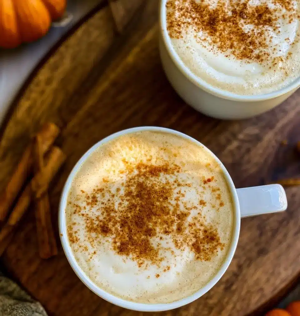 A delicious Pumpkin Spice Latte topped with whipped cream and spices